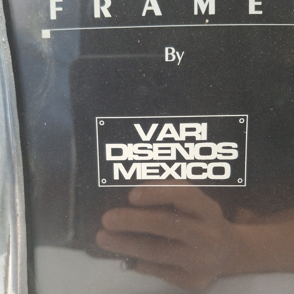Vari Diseños Mexican Pewter Picture Frame 9.5" x 7.5" Easel‎ Back Daisy Floral - Picture 3 of 16